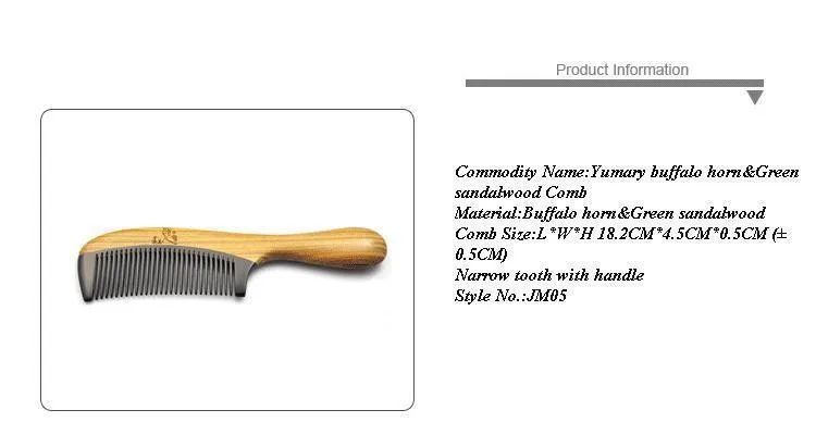 Chifre de Búfalo Anti-perda de Cabelo Melhor para o Cabelo Natural Pente Sândalo Verde Anti-estático 18.2 cm Desembaraçar Casa Deve Itens Diferentes 7 pente anti-estático anti-perda de cabelo 18.2 cm