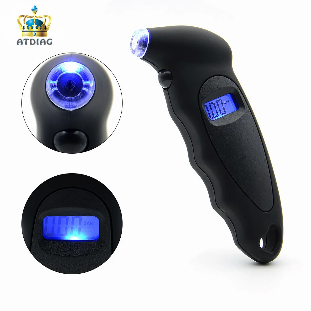 

2018 Digital Tire Pressure Gauge LCD Backlight Auto Car Motorcycle Tire Gauge Air Tire Gauge monitor Barometer Tyre Tester Meter