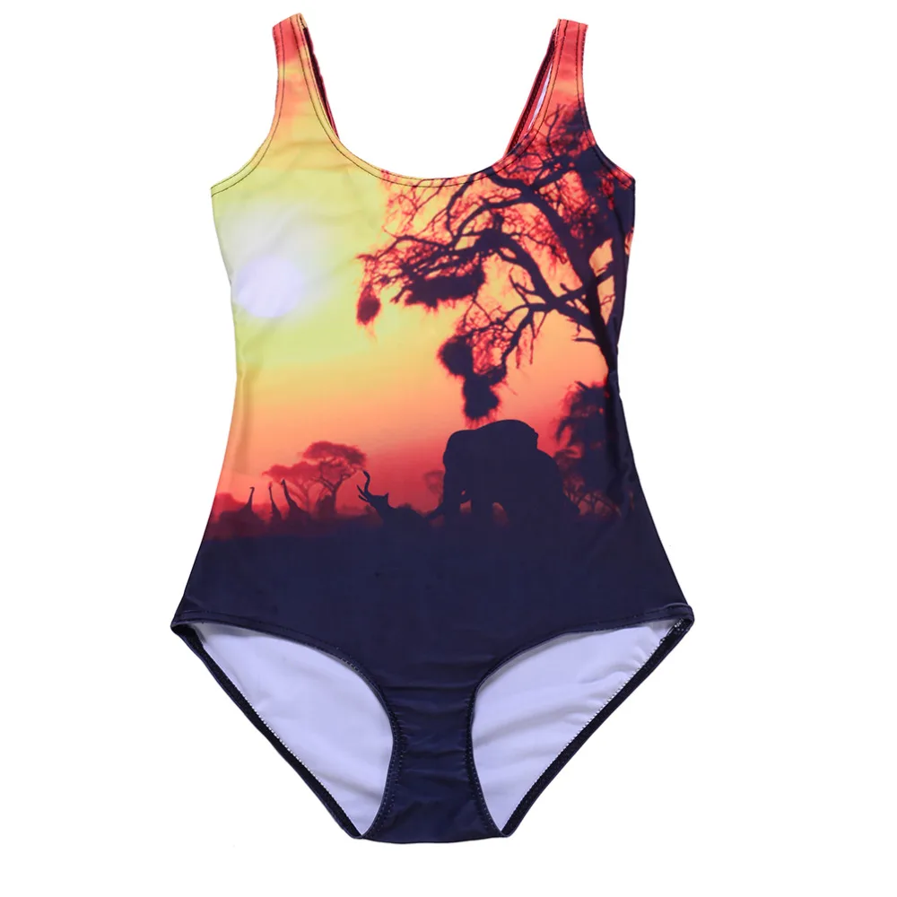 Super Summer Sexy Women SAFARI SWIMSUIT Digital Print Bikini Set