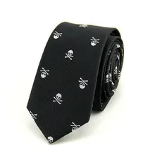 Мужской галстук тощий 6 см Повседневный галстук с мультяшным черепом Свадебные повседневные Полиэстеровые Галстуки 1200 толстые деловые красные, черные, синие, фиолетовые