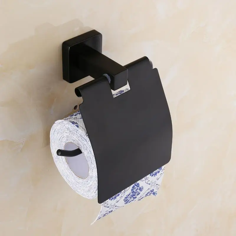 Американский стиль, черный набор для ванной комнаты, настенный набор из нержавеющей стали, антикварная полка для ванной комнаты, подвесной набор для ванной - Цвет: T