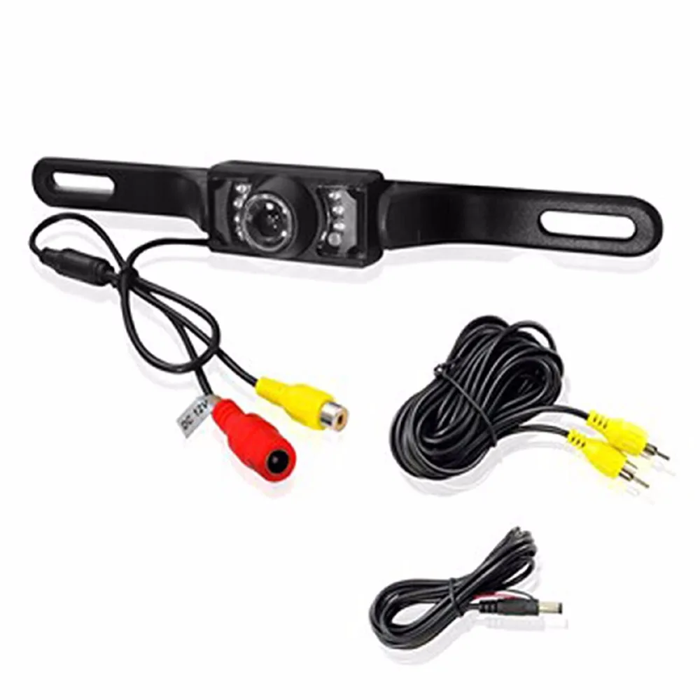

Universal CMOS Car Rear View Backup Parking Camera 7 LED Night Vision Reverse Camera Auto Number License Plate Frame Cam