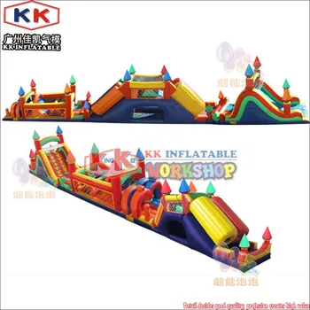

60ft long Eliminator inflatable obstacle course / interactive challenge outdoor obstacle course equipment for adults
