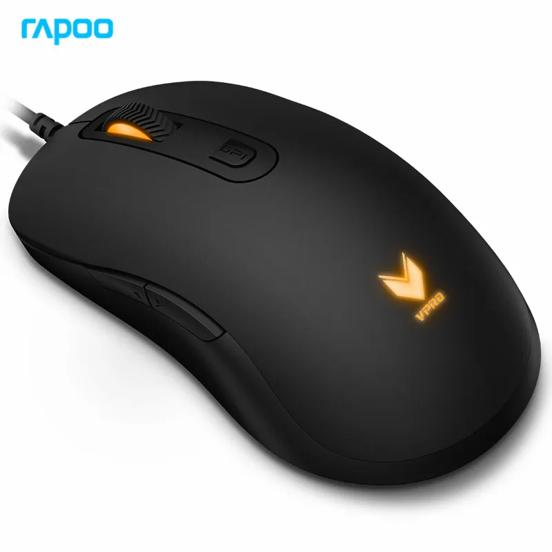 Rapoo V16 2000 Точек на дюйм светодиодный оптическая профессиональная Проводная игровая мышь USB 6 кнопок компьютерная Мышь кабель Мышь геймерская мышь