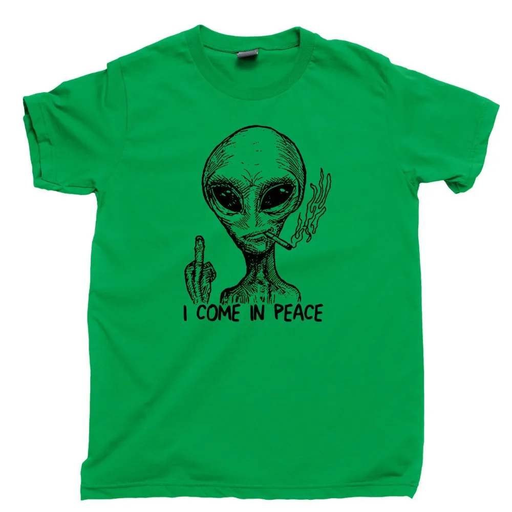 Alien I Come In Peace T Shirt Extraterrestrial Ufo Area 51 Roswell Spaceship 2019 New T-Shirts Men Clothing High Quality Shirts Alien I Come In Peace T Shirt Extraterrestrial Ufo Area 51 Roswell Spaceship 2019 New T-Shirts Men Clothing High Quality Shirts