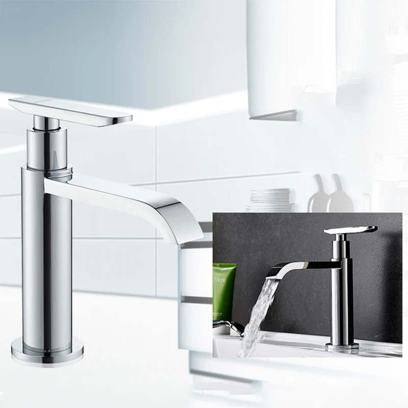 

Kitchen Faucets Chrome Sink Single Handle Kitchen Tap Single Hole Handle Mixer Tap Cold Water