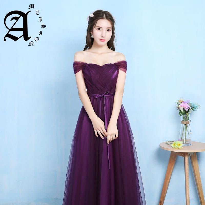 Леди красота 2019 Robe De Soiree темно-фиолетовые Вечерние платья Длинные женские модные вечерние платья Длинные Выпускные платья Розовая Одежда