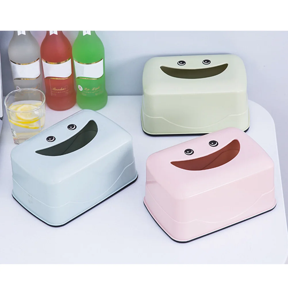 

1 PC Cute Smile Face Design Tissue Box Removable Napkins Storage Box Paper Holder For Home Bathroom Car (Nordic Style)