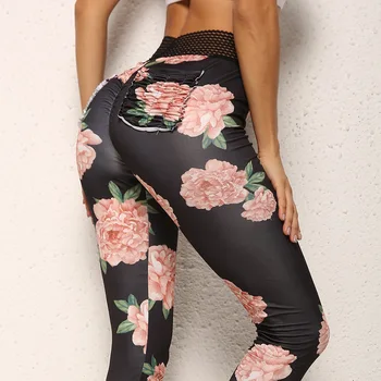

High Waist Print Leggings Fashion Floral Fitness Leggings Mujer Sexy Push Up Sweatpants Leggins Women