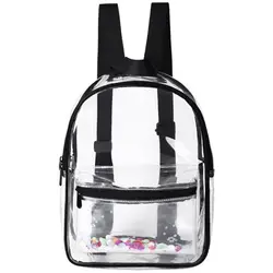 Модный женский рюкзак прозрачный черный дикий студенческий Рюкзак молодежный рюкзак