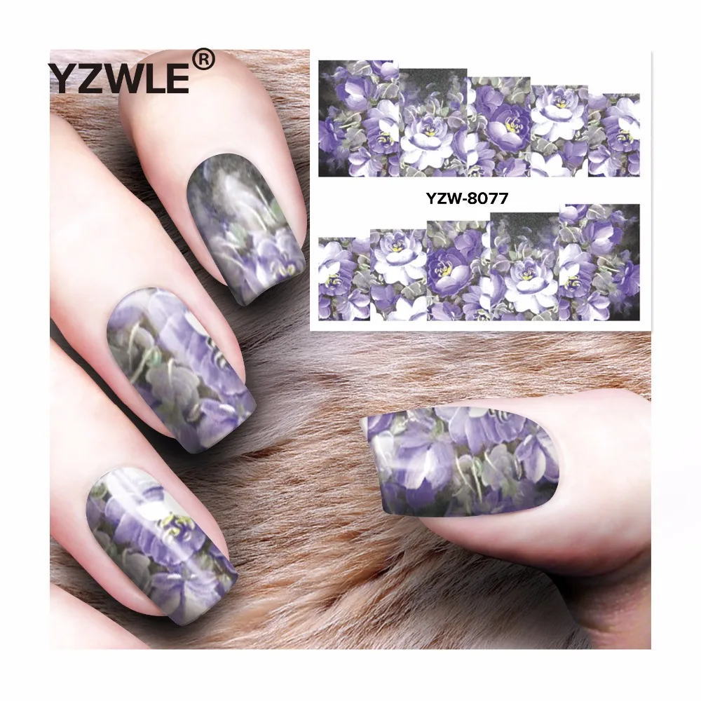 Buy YZWLE 1 Sheet DIY Decals Nails Art Water Transfer