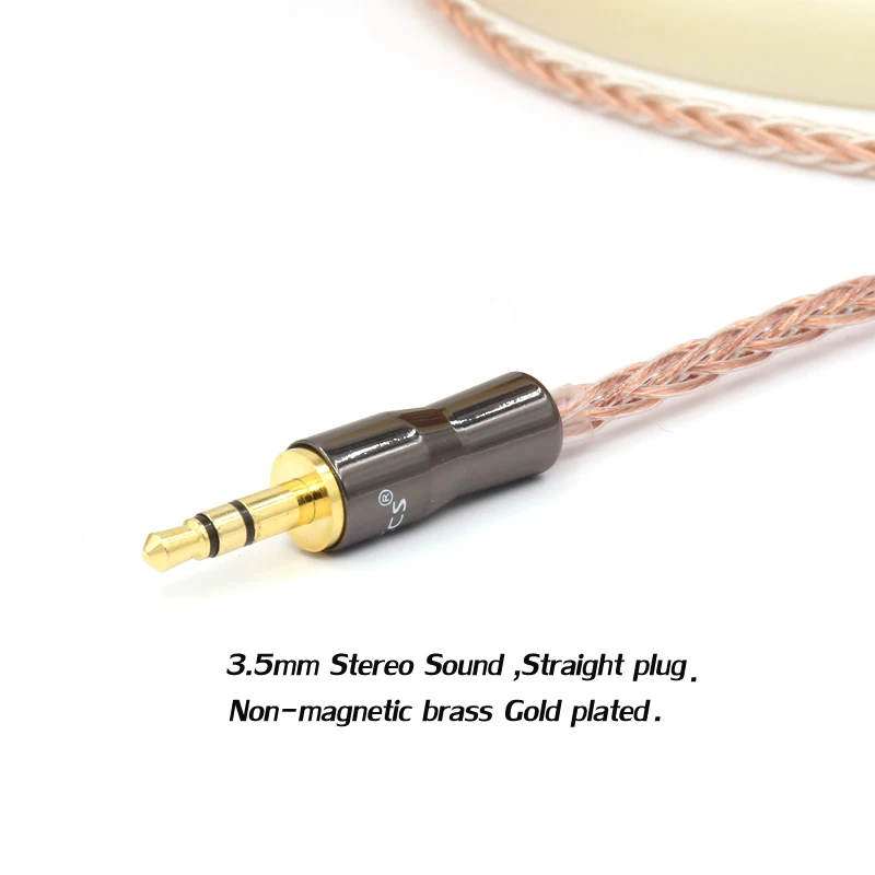 Free shipping one piece pure OFC copper Professional 3 5mm Stereo Audio interconnect cable