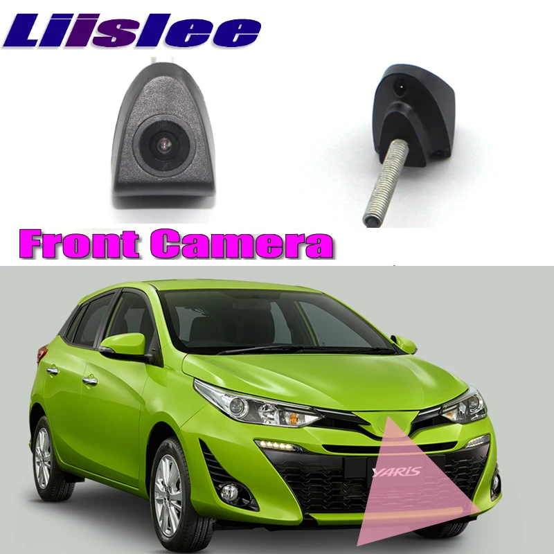 

LiisLee Car Front Camera For Toyota Yaris XP150 2013-2018 Front Grille Logo Camera DIY Manually Control Channel Front Camera