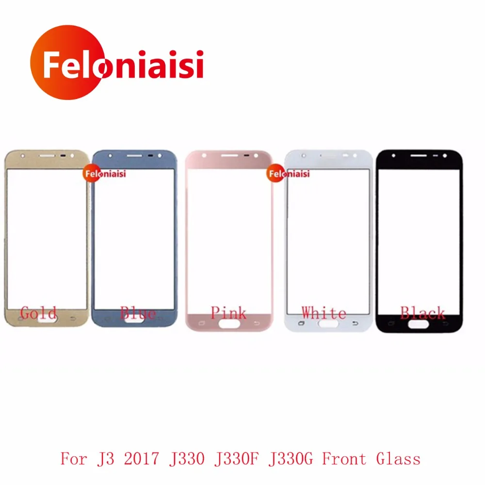 50 шт./лот Замена 5 0 &quotдля samsung Galaxy J3 2017 J330 J330F ЖК-дисплей Передняя Внешний Стекло
