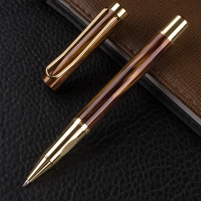 Gold Clip Black Rollerball Pens Luxury Gel pen Good Writing Sign Pens
