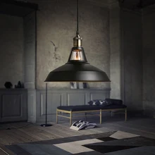 310mm diameter Industrial retro style Art Pendant light black white Edison light bulb American village lamps Hanging Lampshade