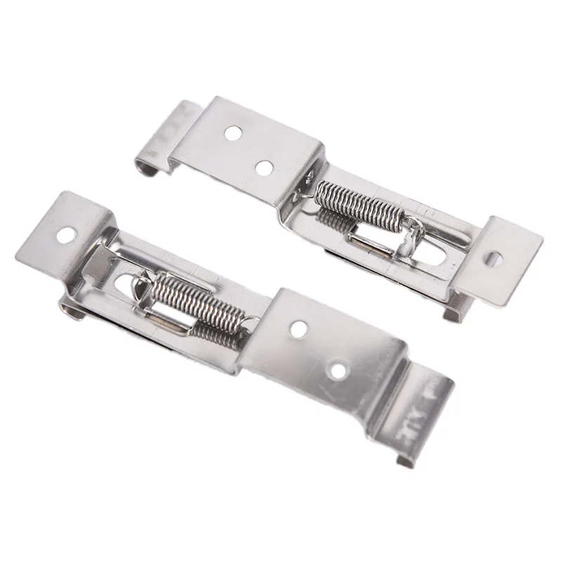 1pair Car License Plate Frame Holder Trailer Number Plate Clips Spring Loaded Stainless Steel Bracket cars