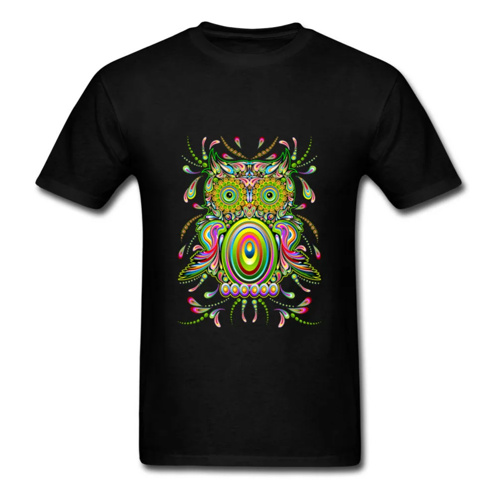 

Men's Psychedelic Pop Art Owl Printed Customized T-shirt flower brid Neon Rainbow Tiger design fashion t-shirts size S-3XL