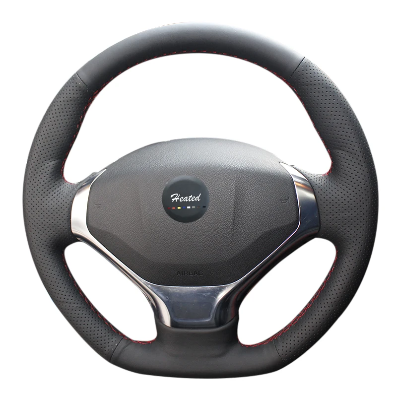 

Steering wheel-cover for Peugeot 3008 Hand Sewing Microfiber leather Stitch steering wheel cover braid on the steering