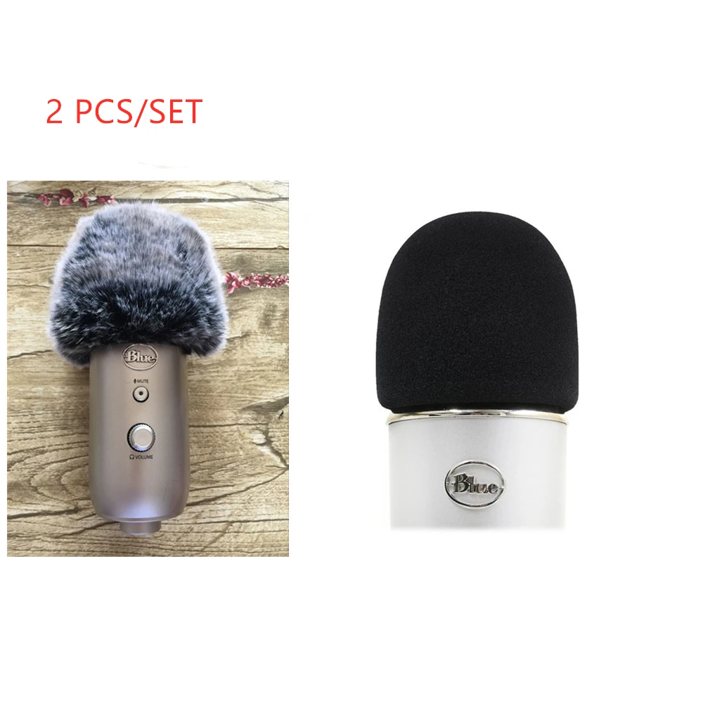 

Deat cat Outdoor artifical fur windscreen microphone for Blue yeti with Sponge Mic Cover Windproof Foam For Blue Yeti