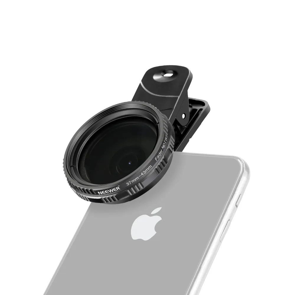 filtro de densidade neutra ajustável com clipe de telefone para smartphone