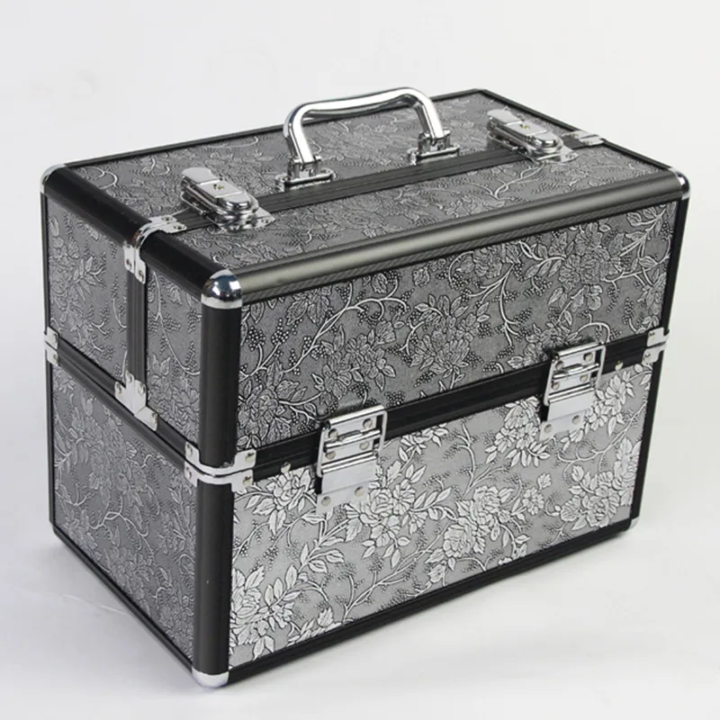 Blue Color jewelry box organizer,Large Capacity Makeup and ...