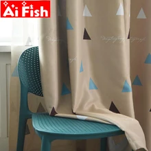 Скандинавский стиль абстрактный геометрический высококачественный толстый полузатеняющий утеплитель современная ткань для штор для гостиной AP117-40