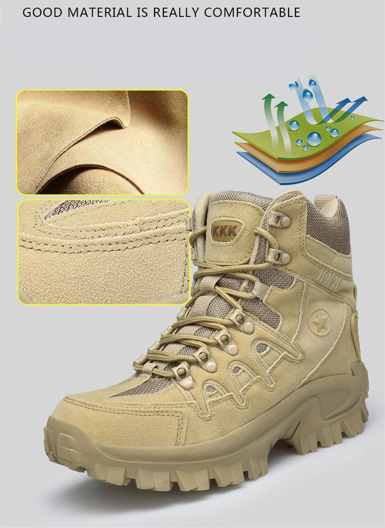 Brand Men's Boots Military boot Tactical Big Size Army Male Shoes Safety Combat Mens Chukka Ankle Bot Motocycle Boots (6)