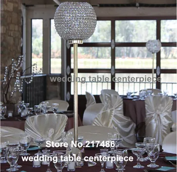 

Elegant ostrich feather wedding crysta bead table centerpieces
