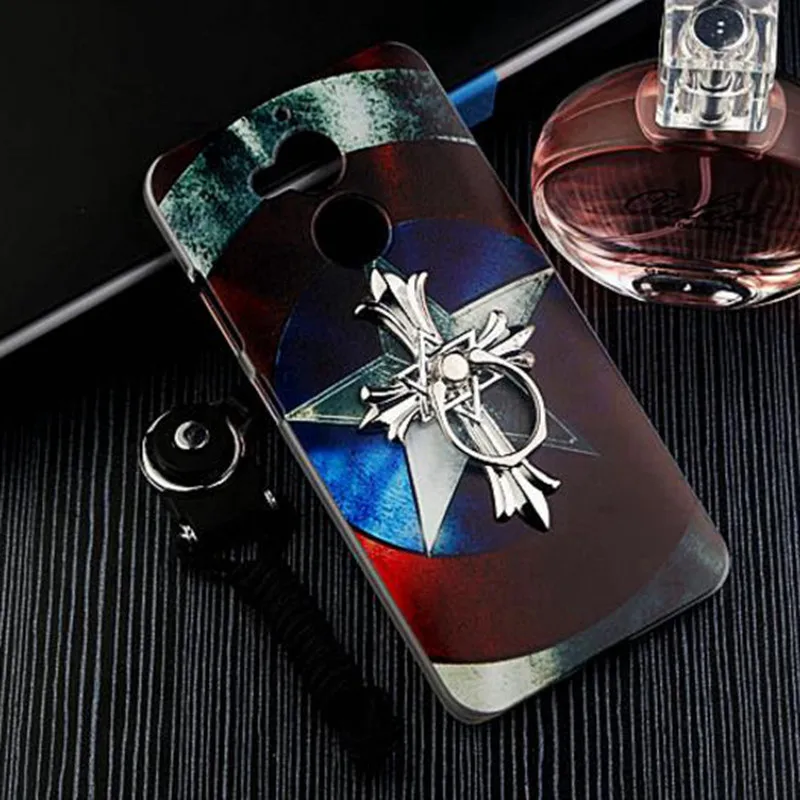 for Casper Via A1 Plastic PC Drawing Printing Pattern Cover + Ring Holder Strap Smart Mobile Andorid Cell Phones Cases |
