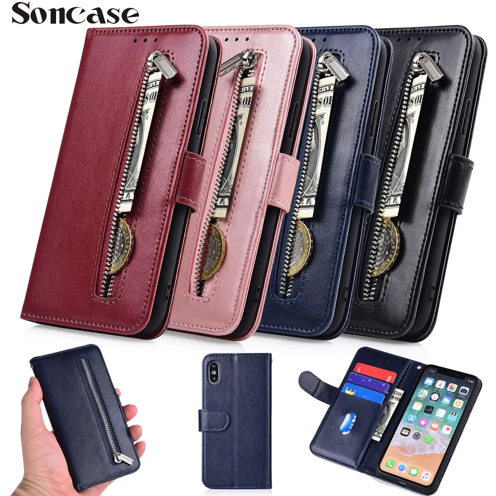 

Zipper Wallet Flip Leather Case For Samsung Galaxy A10 A20 A30 A40 A50 A60 A70 M10 M20 M30 M40 A40S A20E A2 Core Fundas cover