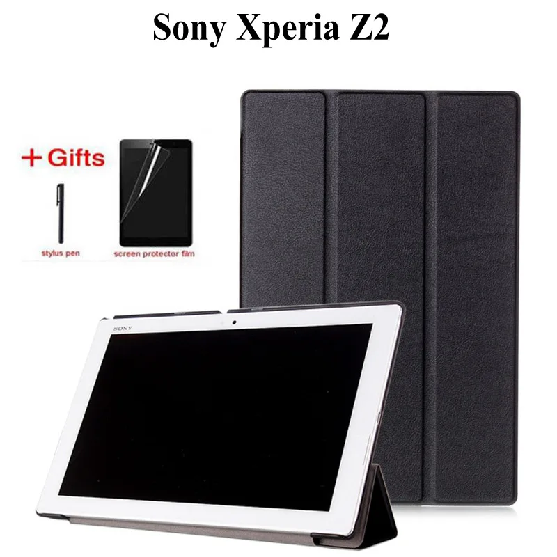 Магнитный 3 складной чехол-книжка с подставкой для Sony Xperia Z2 10 1 дюйма флип-чехол