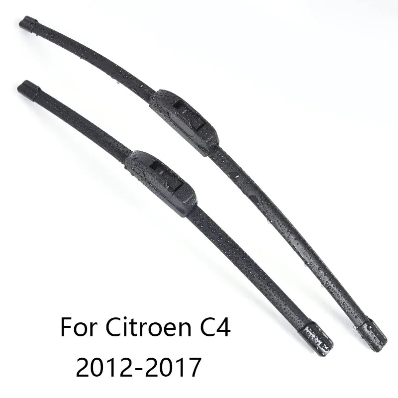 Лезвия очистителей лобового стекла автомобиля для Citroen C4 форма 2004 2005 2006 2007 2008 2009 2010 2011 2012 до автомобильный стеклоочиститель Резина - Цвет: 2012-2017