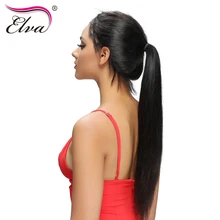Elva Hair 180% Density 360 Lace Frontal Wig Pre Plucked Natural Hairline Straight Brazilian Remy Hair 360 Lace Wig Natural Color