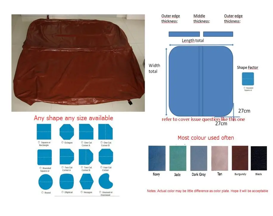 2200mmX2200mm Spa cover leather skin can customize other size | Обустройство дома
