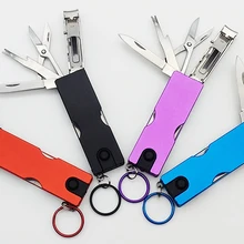 COG мини модный брелок швейцарский нож светодиодный светильник кусачки для ногтей Ножницы для ушей Пинцет карманные многофункциональные ручные инструменты