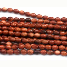 Натуральный золотой камень Форма Риса овальные бусины 8-10 мм подходят ювелирные изделия DIY ожерелье или браслеты 03802