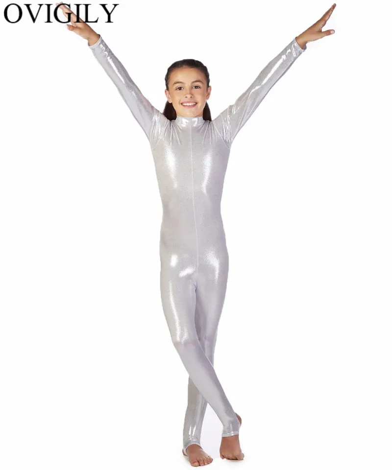 OVIGILY Combinaison De Danse à Col Haut Et Manches Longues Pour Femme, Café., T- Petit