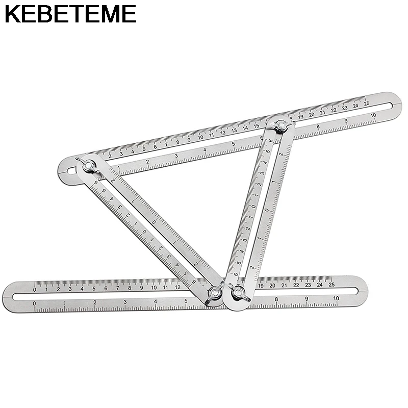 multi function ruler adjustable four sided folding measuring template