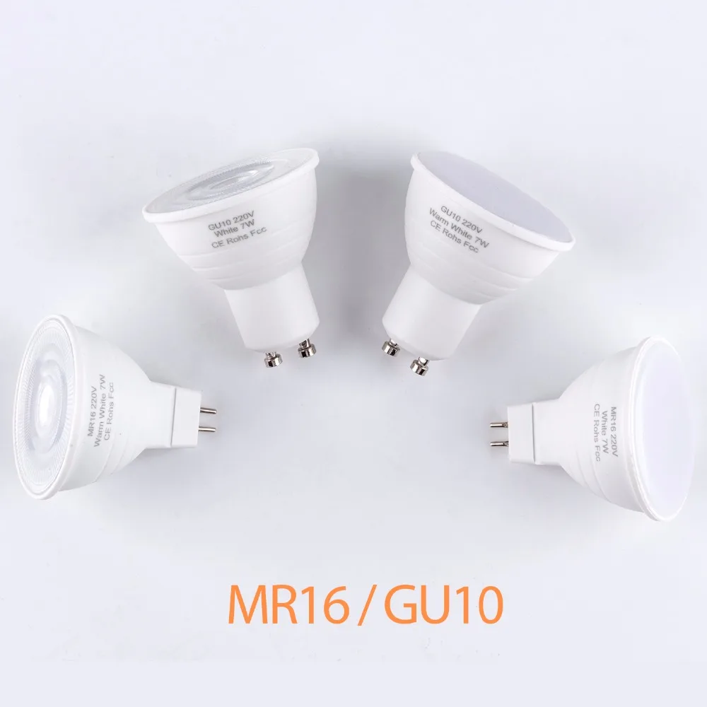

LED Lamp GU10 MR16 GU5.3 Lampada LED Spotlight Bulb 220V LED Energy saving Light For home Spotlight Lampara LED bombillas 5W 7W