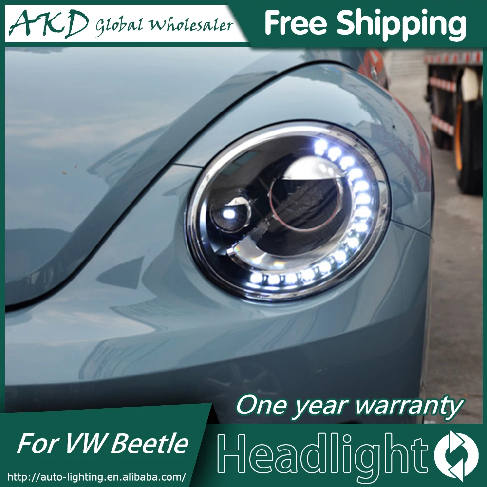

AKD Car Styling Headlight Assembly for 2013-2018 VW Beetle Headlights Bi Xenon LED Headlight LED DRL HID Front Lamp Accessories