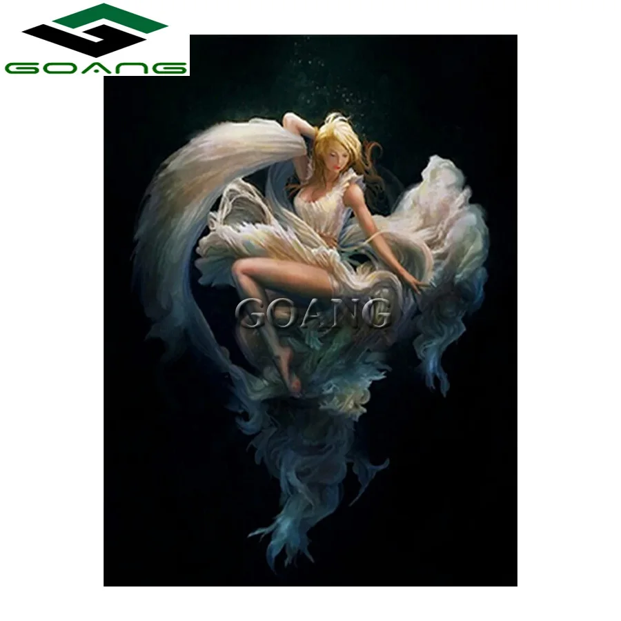 

GOANG 5d Diamond Mosaic Full Square Diamond Painting Cross Stitch Diamond Embroidery Dencer Angel Room Decor Arts Painting