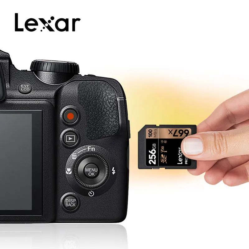 Lexar 667x SD карта, карта памяти Micro SD карта SDXC Class10 256 ГБ 64G 128G tf карта C10 UHS-I 100 МБ/с. флеш-карта для Full HD Камера