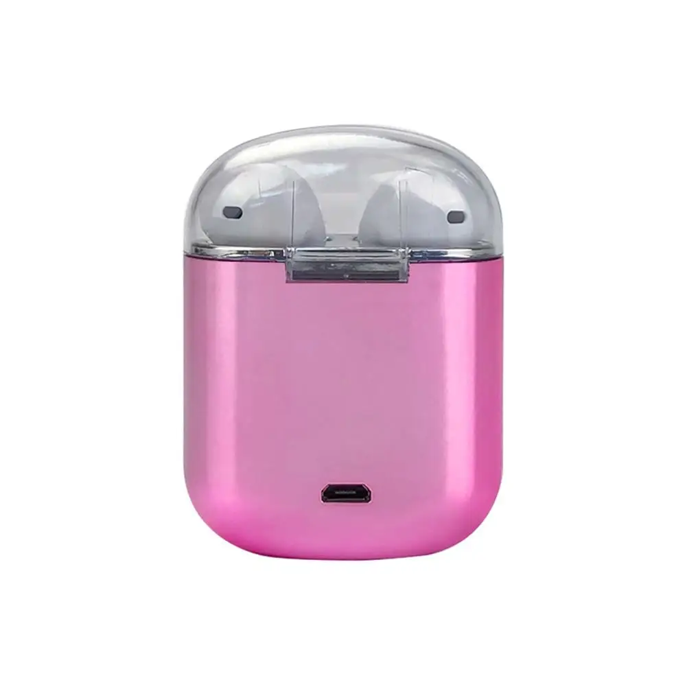 Binaural Wireless Bluetooth Headset TWS In Ear Colorful Earphone with Charging Bin Plating Earphones for I7s Plus