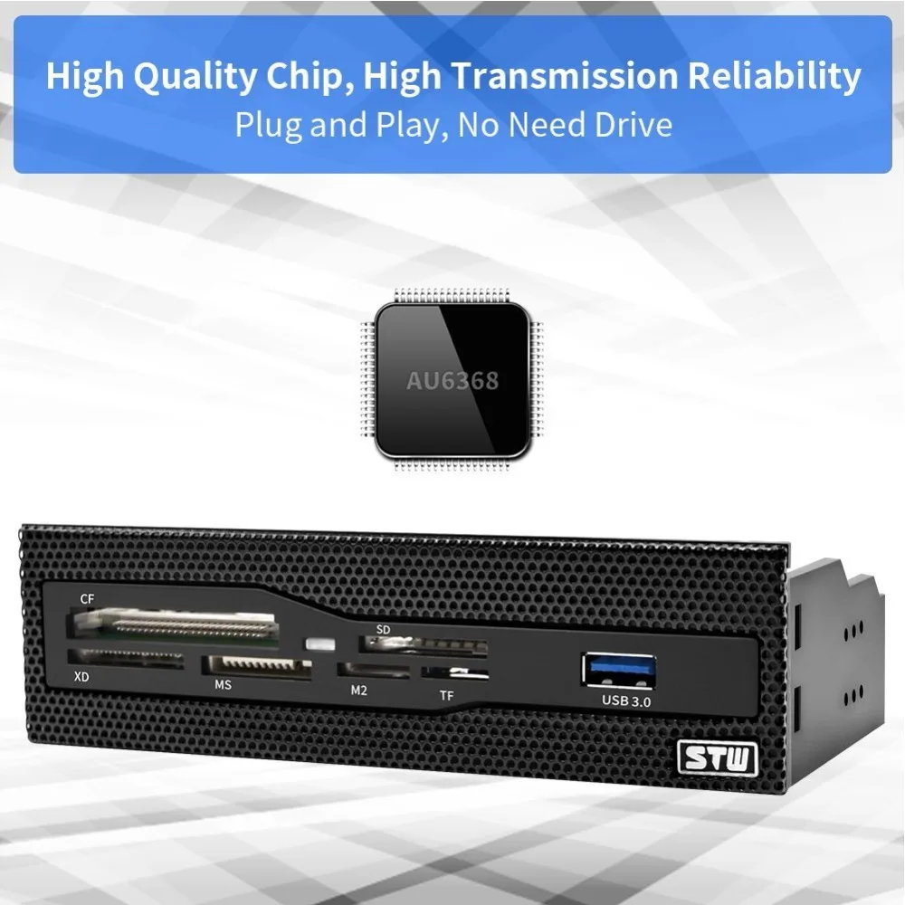 5 25 дюймовый кардридер для компьютера с USB 3 0 SD Micro CF XD MS M2 TF Передняя панель