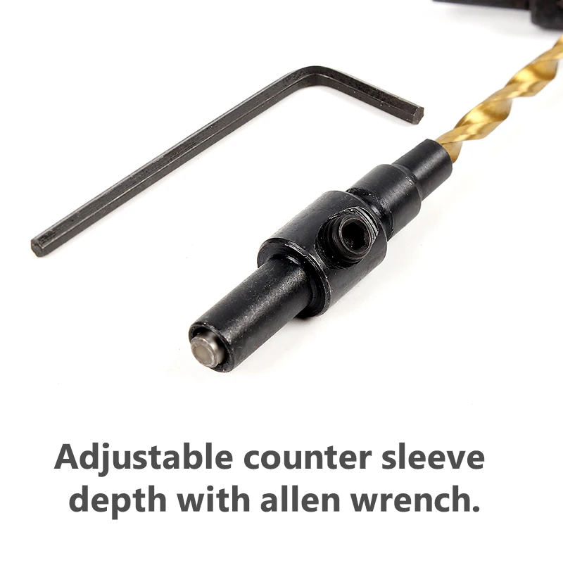 5pcs HSS Countersink Drill Cone Bit Set Quick Change Hex Shank For Woodworking Screw Carpentry Reamer Chamfer Milling 5pcs HSS Countersink Drill Cone Bit Set Quick Change Hex Shank For Woodworking Screw Carpentry Reamer Chamfer Milling