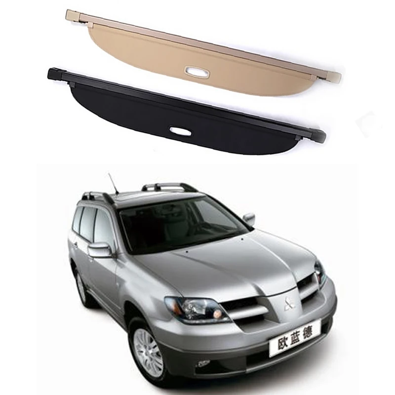 

For Mitsubishi Outlander 2003-2006 Rear Cargo privacy Cover Trunk Screen Security Shield shade (Black, beige)