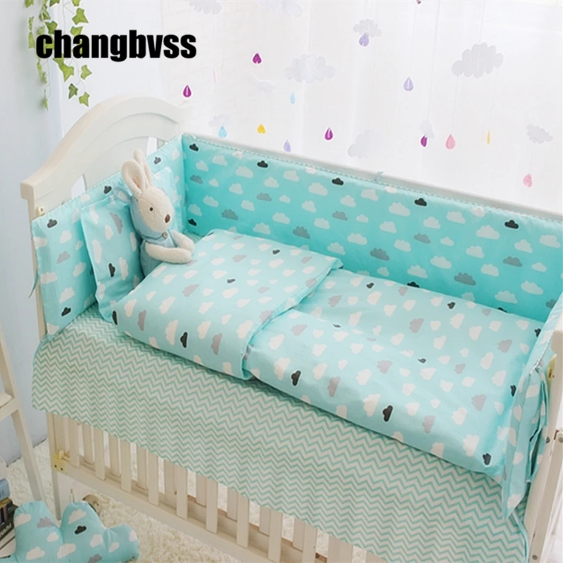 

Summer Used 100% Cotton Breathable Bed Linen Sets In a Cot Baby Bedding Sets For Babies Bedding Crib Kit For Cot, Free Shipping