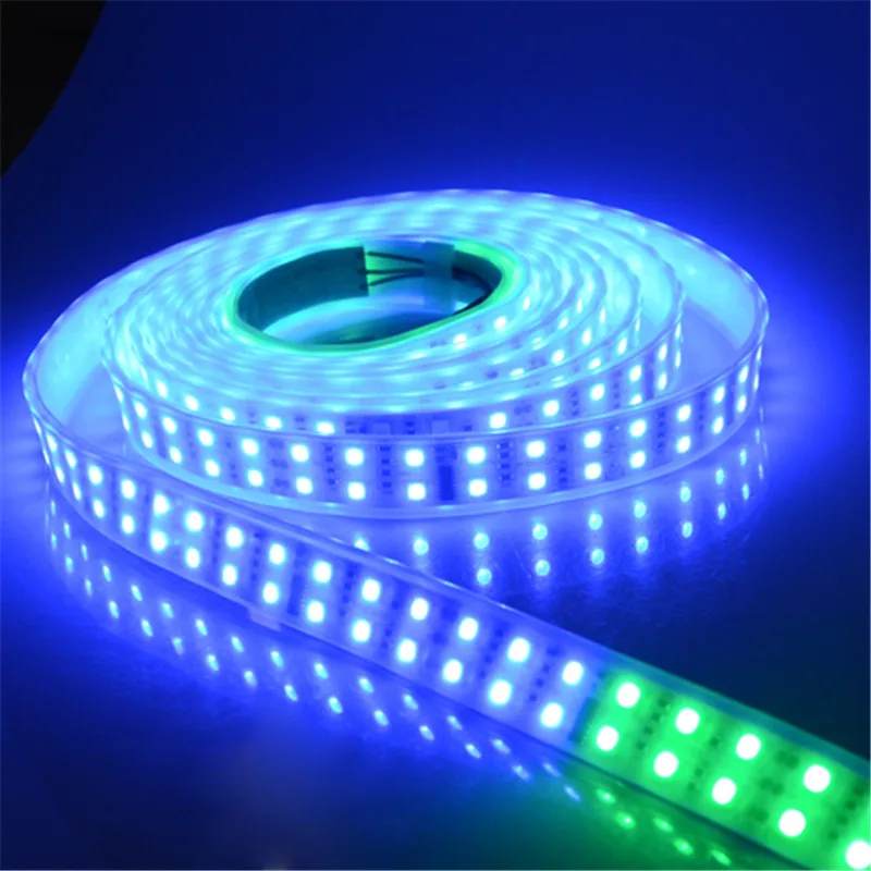 Ws2812 1812 IC Светодиодная лента 5 м 600 светодиодов Водонепроницаемая RGB DC 12 В мощность