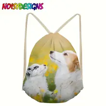 3D Border Collie печать мужская сумка на шнурке рюкзаки на плечо для женщин девочек рюкзак пляжные сумки Дорожная Спортивная обувь сумка для дискотеки
